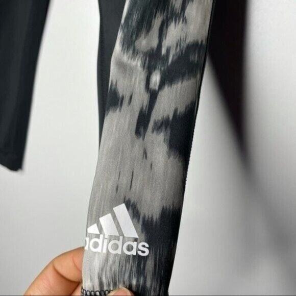 Adidas Womens Leggings Size M Capri Black Mid Rise Athletic Workout Active - Picture 8 of 13